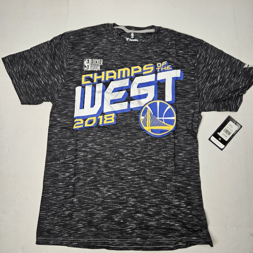 Golden State Warriors T-shirt Size Med 2018 Champs of the West Locker Room Nwt